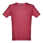 T-shirt unisexe personnalisé pas cher en coton 150 g/m² THC Athens couleur rouge chiné