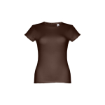 T-shirts personnalisé éco pour femmes en coton 150 g/m² THC Sofia couleur marron première vue
