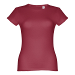 T-shirts personnalisé éco pour femmes en coton 150 g/m² THC Sofia couleur bordeaux