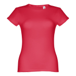T-shirts personnalisé éco pour femmes en coton 150 g/m² THC Sofia couleur rouge