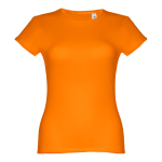 T-shirts personnalisé éco pour femmes en coton 150 g/m² THC Sofia couleur orange