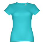 T-shirts personnalisé éco pour femmes en coton 150 g/m² THC Sofia couleur turquoise