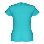 T-shirts personnalisé éco pour femmes en coton 150 g/m² THC Sofia couleur turquoise