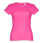 T-shirts personnalisé éco pour femmes en coton 150 g/m² THC Sofia couleur fuchsia