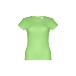 T-shirts personnalisé éco pour femmes en coton 150 g/m² THC Sofia couleur vert clair première vue