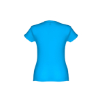 T-shirts personnalisé éco pour femmes en coton 150 g/m² THC Sofia couleur cyan deuxième vue