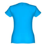 T-shirts personnalisé éco pour femmes en coton 150 g/m² THC Sofia couleur cyan