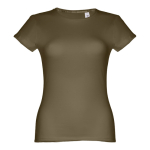 T-shirts personnalisé éco pour femmes en coton 150 g/m² THC Sofia couleur vert foncé