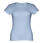 T-shirts personnalisé éco pour femmes en coton 150 g/m² THC Sofia couleur bleu ciel