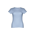T-shirts personnalisé éco pour femmes en coton 150 g/m² THC Sofia couleur bleu ciel première vue