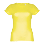 T-shirts personnalisé éco pour femmes en coton 150 g/m² THC Sofia couleur jaune fluorescent première vue