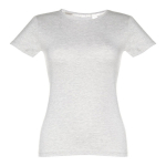 T-shirts personnalisé éco pour femmes en coton 150 g/m² THC Sofia couleur gris clair chiné première vue