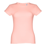 T-shirts personnalisé éco pour femmes en coton 150 g/m² THC Sofia couleur saumon