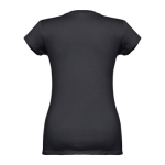 T-shirt col V avec logo pour femmes en coton 150 g/m² THC Athens couleur noir
