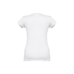 T-shirt col V avec logo pour femmes en coton 150 g/m² THC Athens couleur blanc deuxième vue
