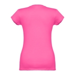 T-shirt col V avec logo pour femmes en coton 150 g/m² THC Athens couleur fuchsia
