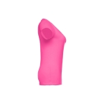 T-shirt col V avec logo pour femmes en coton 150 g/m² THC Athens couleur fuchsia troisième vue