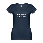 T-shirt col V avec logo pour femmes en coton 150 g/m² THC Athens avec zone d'impression