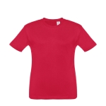T-shirt personnalisé pour enfants pas cher en coton 150 g/m² THC Quito couleur rouge