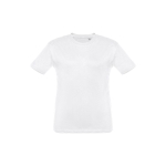 T-shirt personnalisé pour enfants pas cher en coton 150 g/m² THC Quito couleur blanc première vue