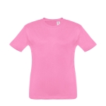 T-shirt personnalisé pour enfants pas cher en coton 150 g/m² THC Quito couleur rose