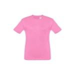 T-shirt personnalisé pour enfants pas cher en coton 150 g/m² THC Quito couleur rose première vue