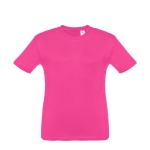 T-shirt personnalisé pour enfants pas cher en coton 150 g/m² THC Quito couleur fuchsia