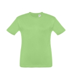 T-shirt personnalisé pour enfants pas cher en coton 150 g/m² THC Quito couleur vert clair