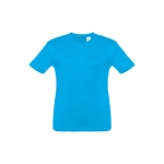 T-shirt personnalisé pour enfants pas cher en coton 150 g/m² THC Quito couleur cyan première vue