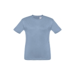 T-shirt personnalisé pour enfants pas cher en coton 150 g/m² THC Quito couleur bleu ciel première vue