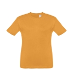 T-shirt personnalisé pour enfants pas cher en coton 150 g/m² THC Quito couleur jaune foncé