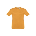T-shirt personnalisé pour enfants pas cher en coton 150 g/m² THC Quito couleur jaune foncé première vue