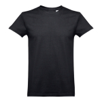 T-shirts avec logo unisexes en coton cardé 190 g/m² THC Ankara couleur noir
