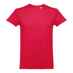 T-shirts avec logo unisexes en coton cardé 190 g/m² THC Ankara couleur rouge