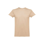 T-shirts avec logo unisexes en coton cardé 190 g/m² THC Ankara couleur marron clair première vue