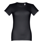 T-shirt cintré sérigraphié pour femmes en coton 190 g/m² THC Ankara couleur noir