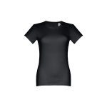 T-shirt cintré sérigraphié pour femmes en coton 190 g/m² THC Ankara couleur noir première vue