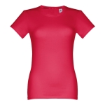 T-shirt cintré sérigraphié pour femmes en coton 190 g/m² THC Ankara couleur rouge