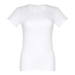 T-shirt cintré sérigraphié pour femmes en coton 190 g/m² THC Ankara couleur blanc