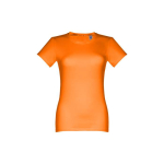 T-shirt cintré sérigraphié pour femmes en coton 190 g/m² THC Ankara couleur orange première vue