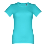 T-shirt cintré sérigraphié pour femmes en coton 190 g/m² THC Ankara couleur turquoise