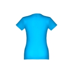 T-shirt cintré sérigraphié pour femmes en coton 190 g/m² THC Ankara couleur cyan deuxième vue