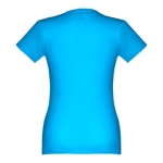 T-shirt cintré sérigraphié pour femmes en coton 190 g/m² THC Ankara couleur cyan