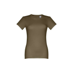 T-shirt cintré sérigraphié pour femmes en coton 190 g/m² THC Ankara couleur vert militaire première vue
