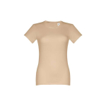 T-shirt cintré sérigraphié pour femmes en coton 190 g/m² THC Ankara couleur marron clair première vue