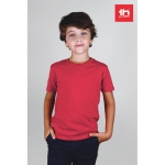 T-shirt promotionnel pour enfants en coton 190 g/m² THC Ankara Kids WH couleur rouge vue image ambiance