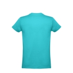 T-shirt promotionnel pour enfants en coton 190 g/m² THC Ankara Kids WH couleur turquoise troisième vue
