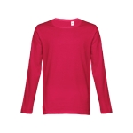 T-shirts unisexes à manches longues en coton 150 g/m² THC Bucharest couleur rouge première vue