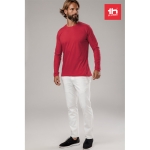 T-shirts unisexes à manches longues en coton 150 g/m² THC Bucharest couleur rouge