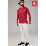 T-shirts unisexes à manches longues en coton 150 g/m² THC Bucharest couleur rouge vue image ambiance